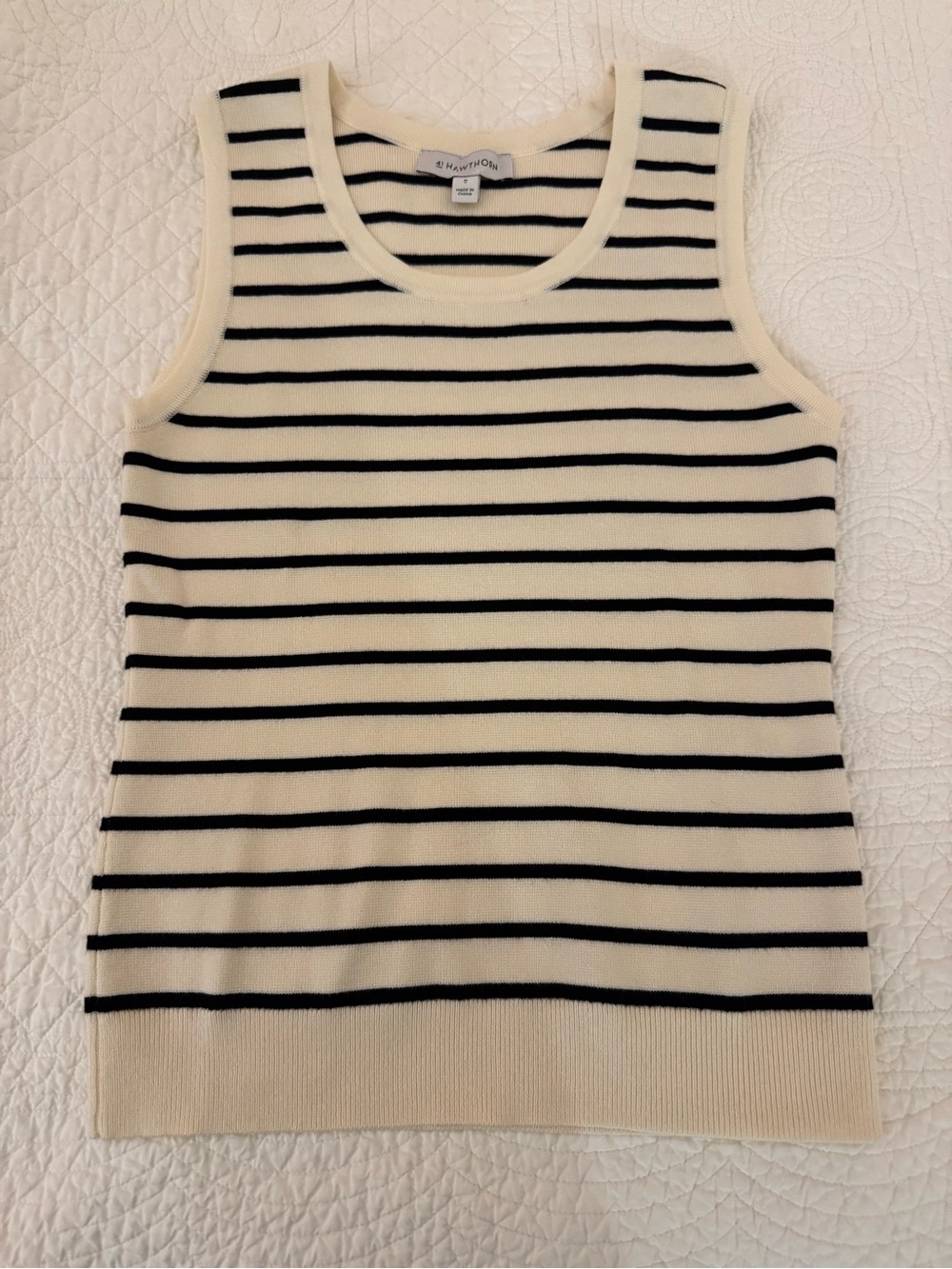 41 Hawthorn Striped Knit Tank Sweater